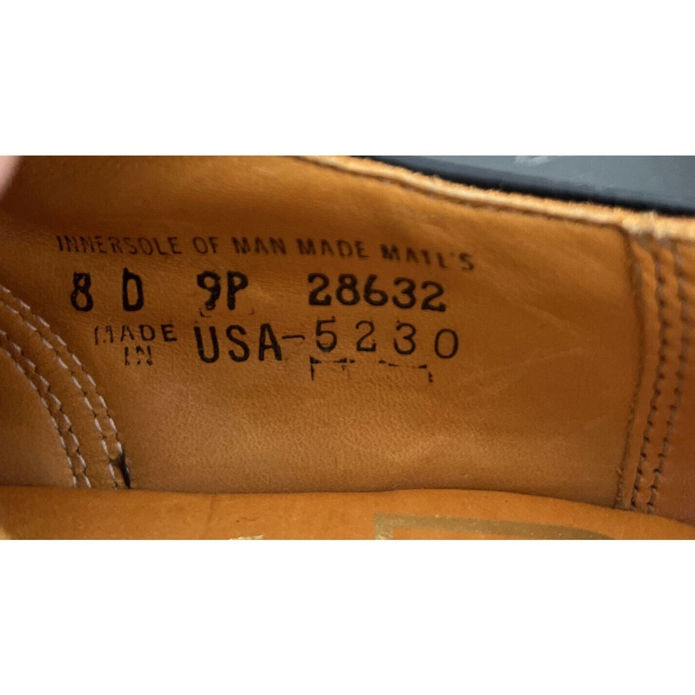 Herman Bootmakers Black Work Shoes Lace Up Neoprene Cushion MENS Size 8D EUC - Picture 12 of 12